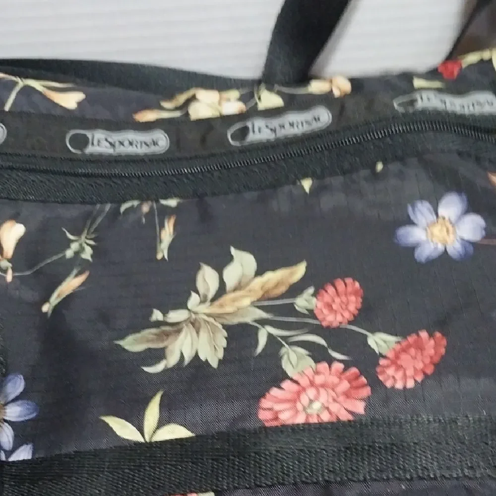 LeSportsac Black Floral Crossbody Bag